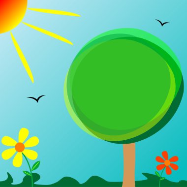 Tree landscape clipart