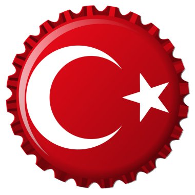 şişe kapağı Türkiye stilize bayrağı