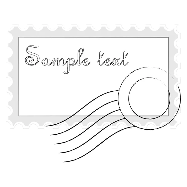 Postai bélyegző elszigetelt fehér — Stock Vector