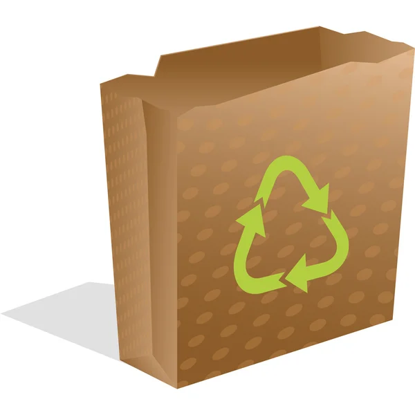 Sacchetto di carta di riciclaggio — Vettoriale Stock