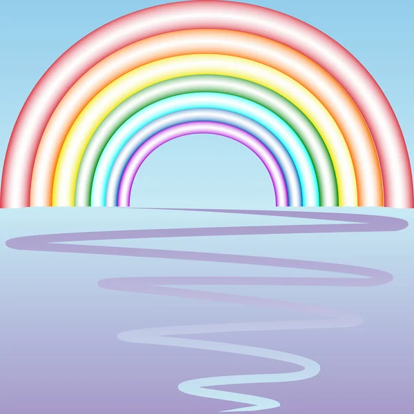 Composição do arco-íris retro — Vetor de Stock