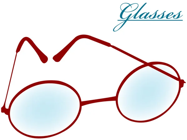 Óculos redondos isolados em branco — Vetor de Stock