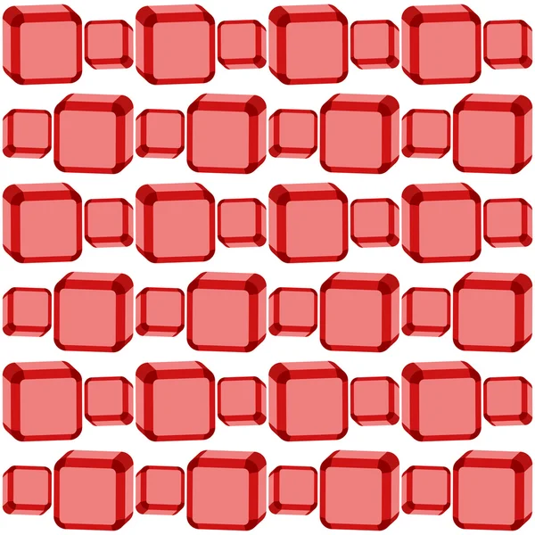 원활한 빨간색 큐브 텍스처 — 스톡 벡터