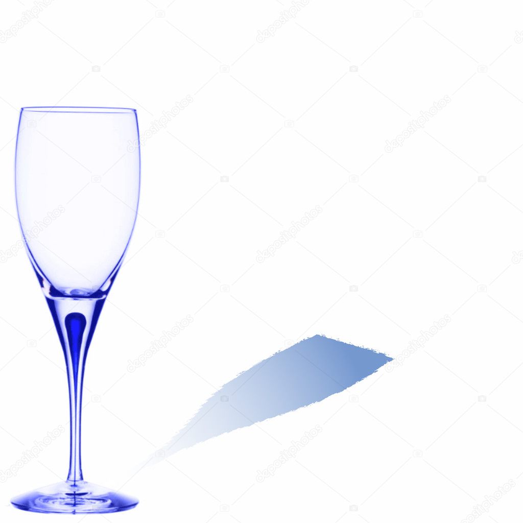 Blue glass with space for text