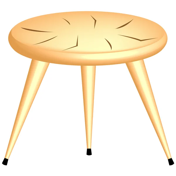 Dřevěná židle izolovaná na bílém — Stockový vektor