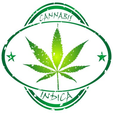 Cannabis stamp clipart