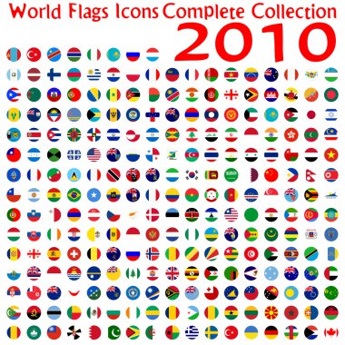 Dünya bayrakları simgeler koleksiyonu