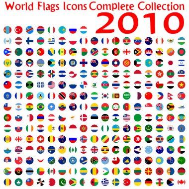 World flags icons collection