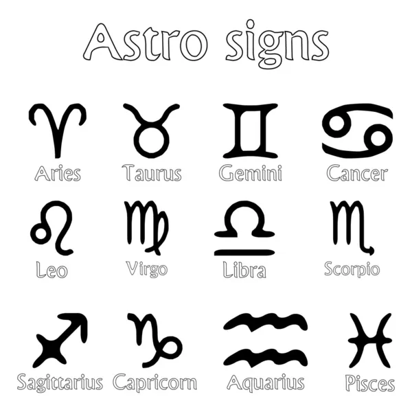 stock vector Astro signs isolated on white