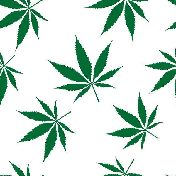 大麻无缝模式 — 图库矢量图片