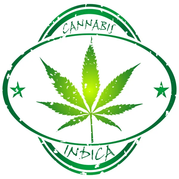 Cannabis stempel — Stockvector