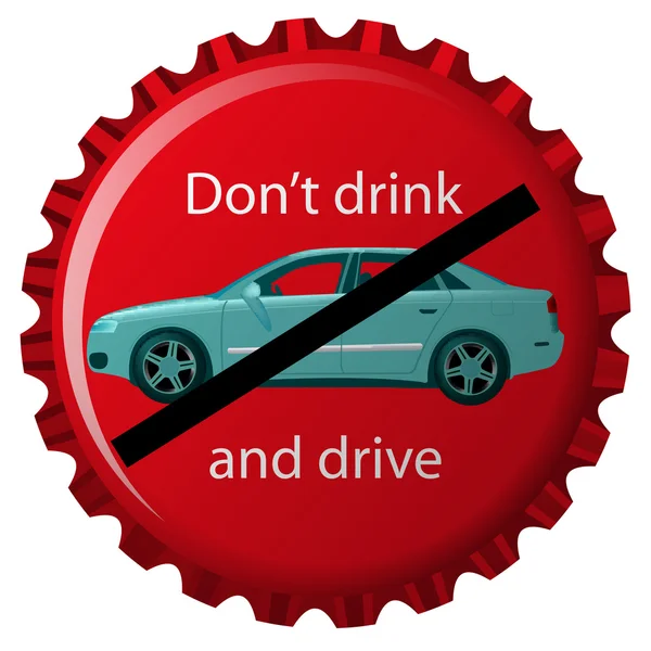 Nicht trinken und Auto fahren — Stockvektor