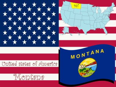 Montana state illüstrasyon