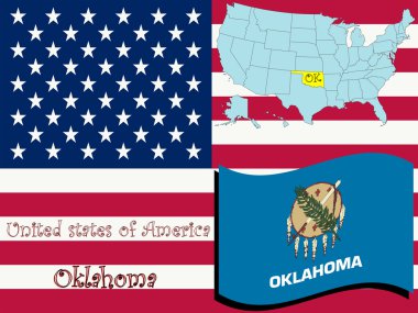 Oklahoma eyalet illüstrasyon