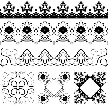 Symmetrical design elements clipart