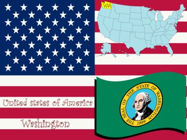 Washington state illustration clipart