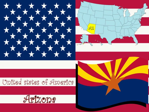 Arizona State Illustration — Stockvektor