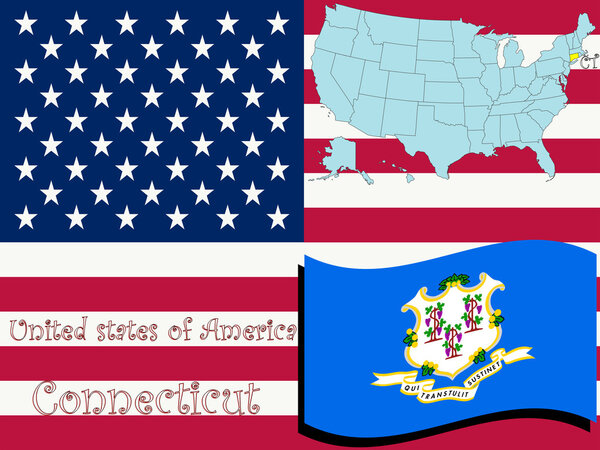 Connecticut state illustration