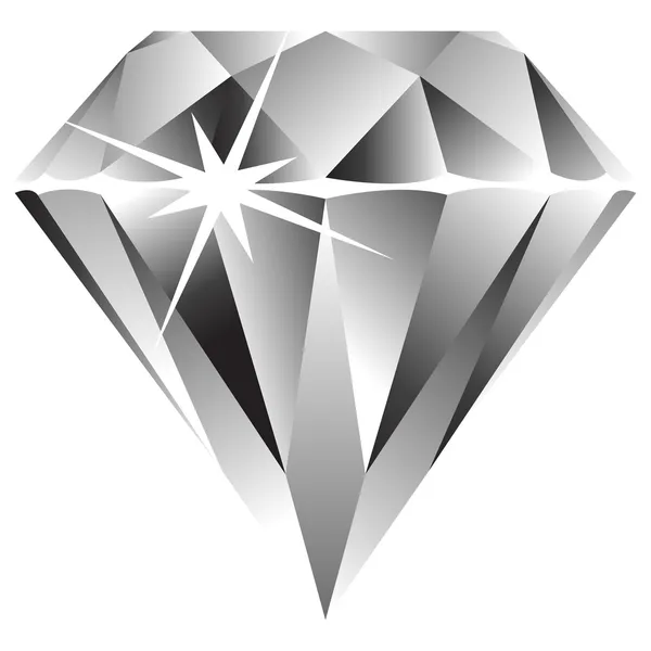 Ellen white Diamond — Stock Vector