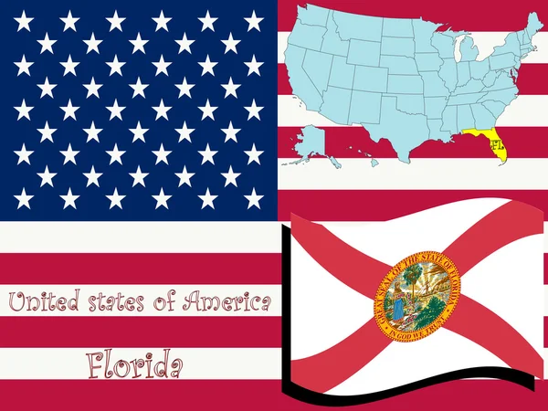 Ilustracja stanu Floryda — Wektor stockowy