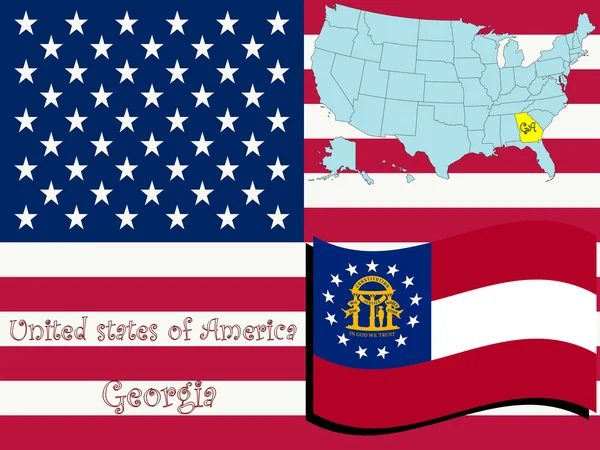 Georgia állam illusztráció — Stock Vector
