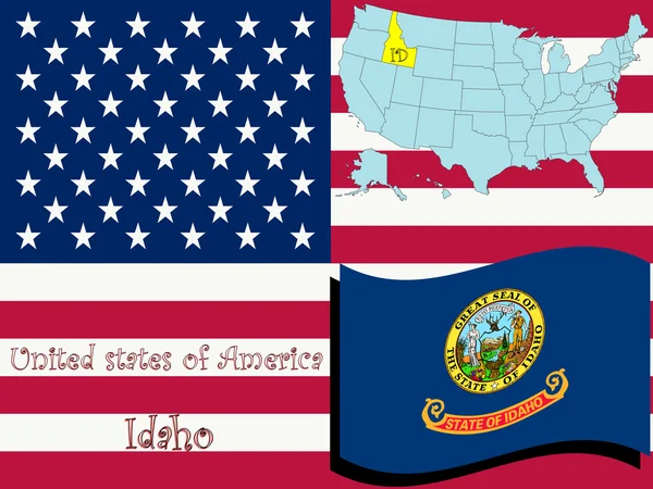 Idaho Zustand Illustration — Stockvektor