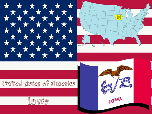 Штату Айова, ілюстрація — стоковий вектор