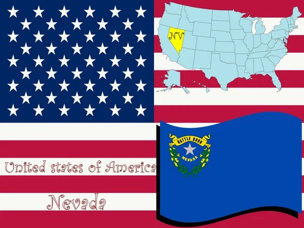 Nevada State Illustration — Stockvektor