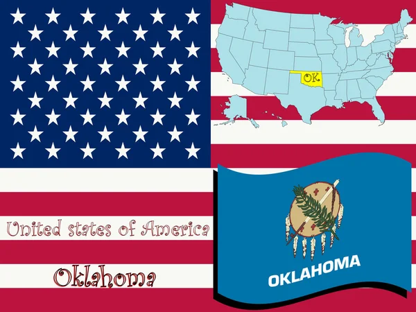 Estado de Oklahoma ilustración — Vector de stock