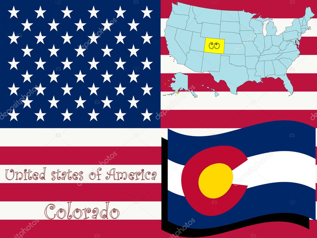 Colorado state illustration