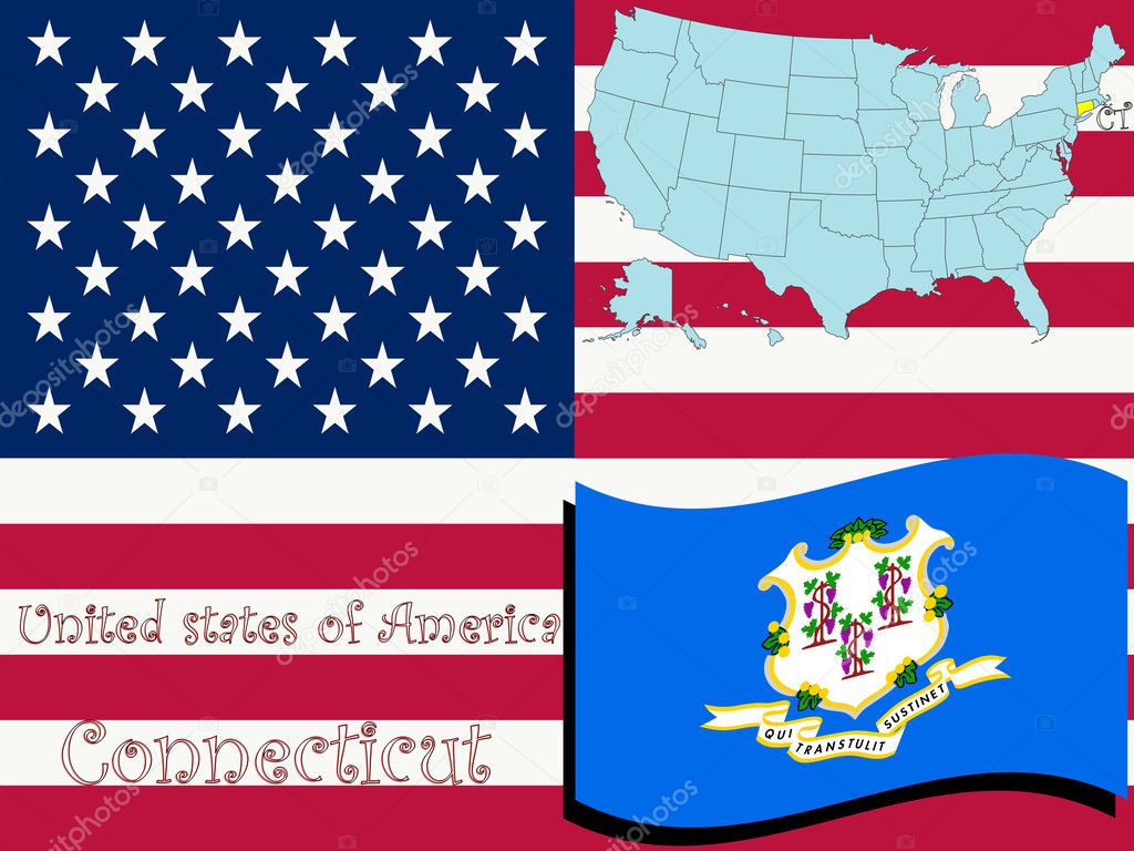 Connecticut state illustration