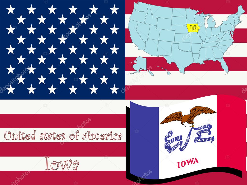 Iowa state illustration