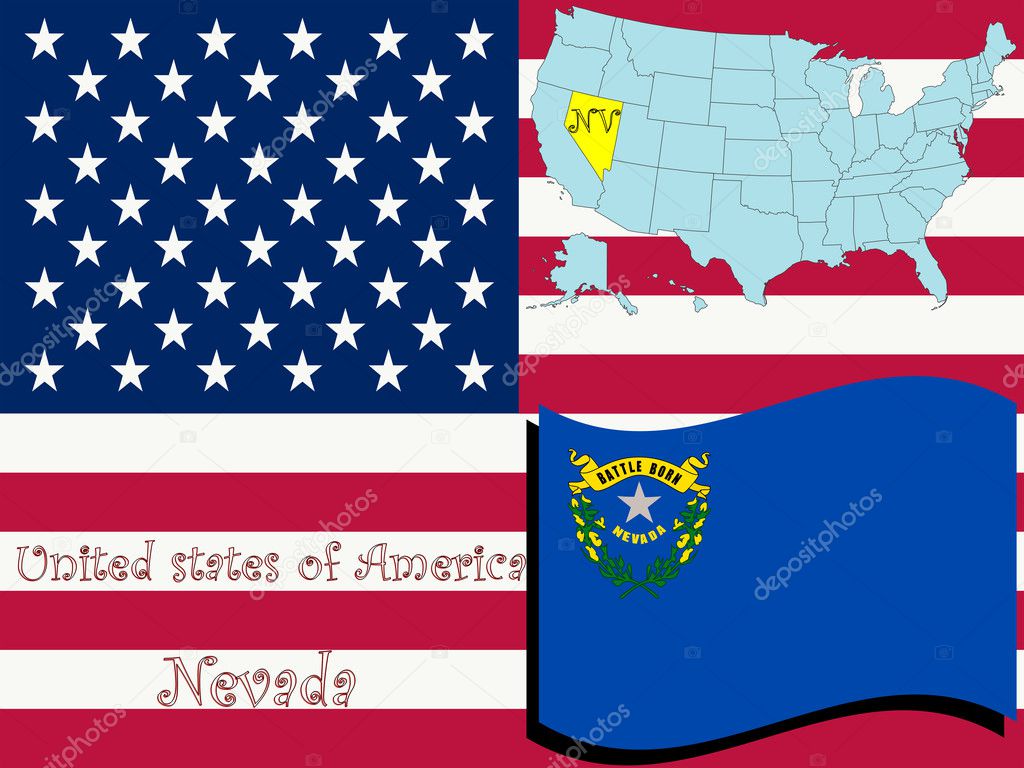 Nevada state illustration
