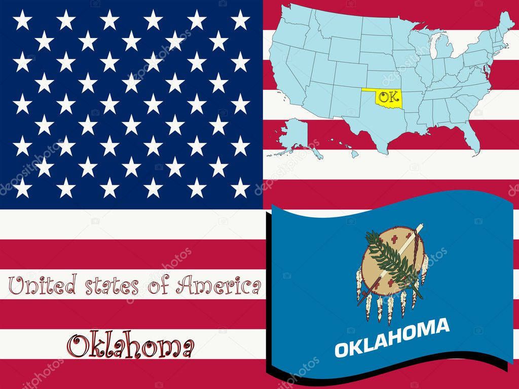 Oklahoma state illustration