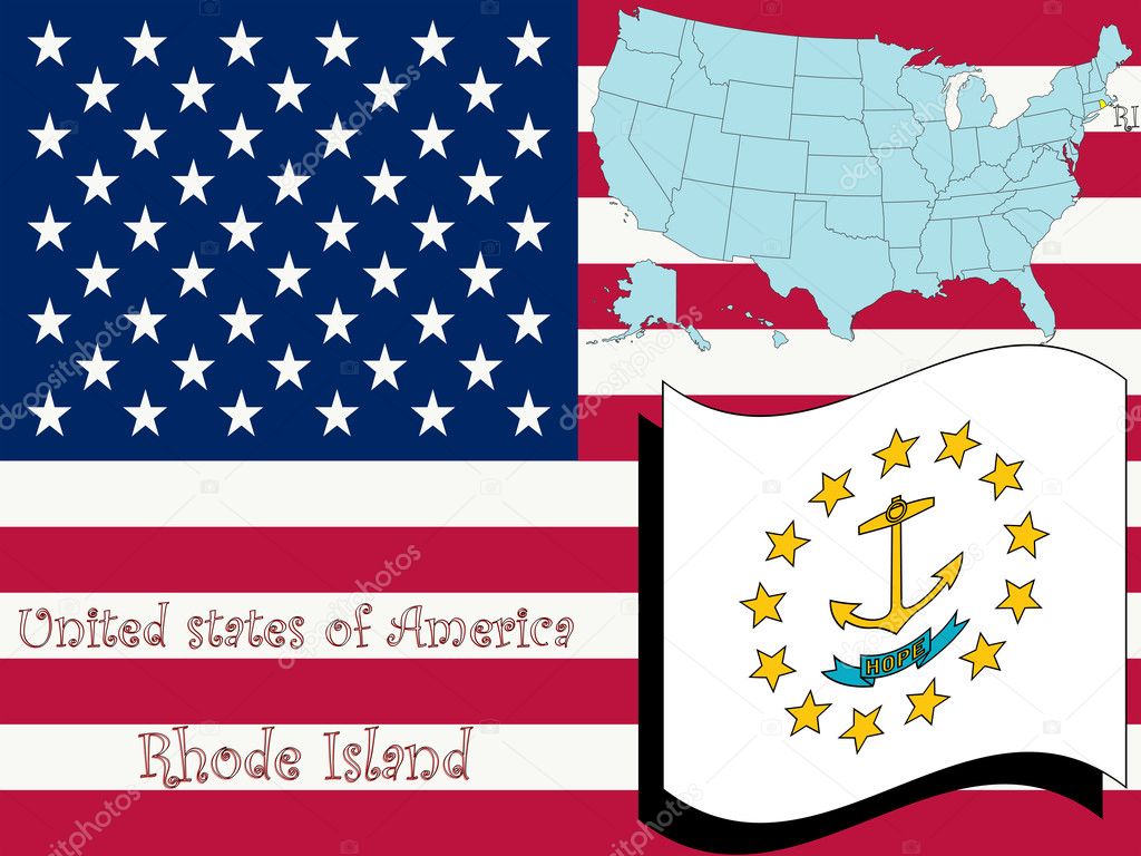 Rhode island state illustration