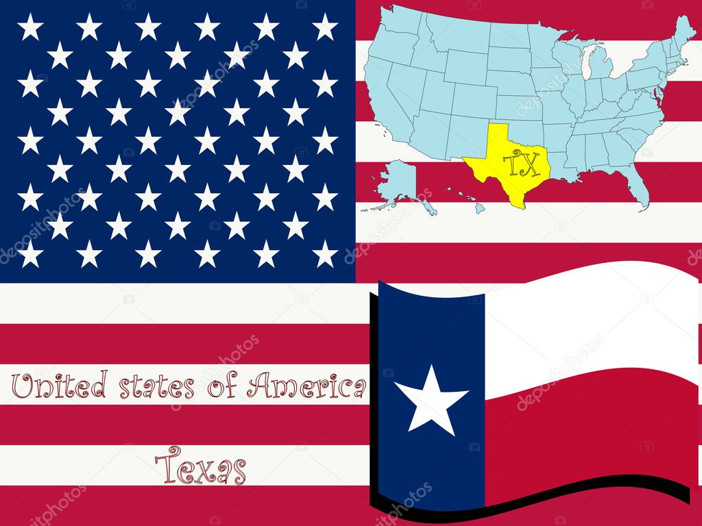 Texas state illustration