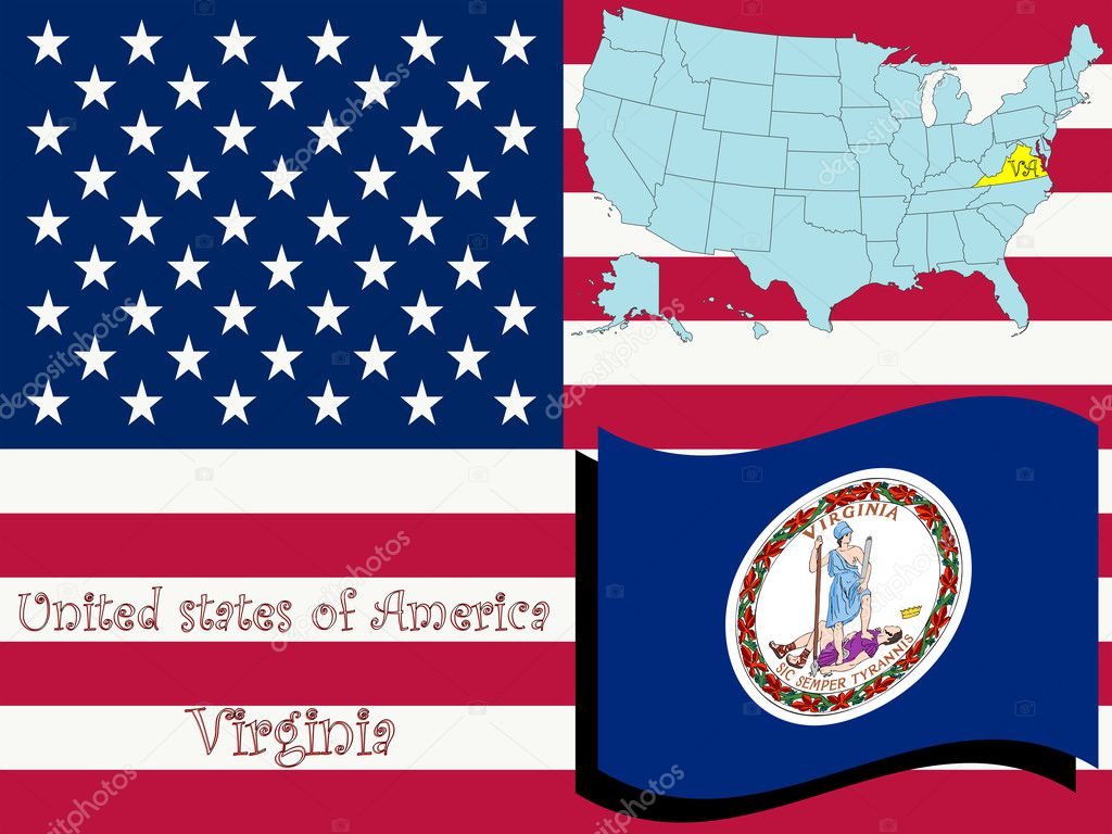 Virginia state illustration