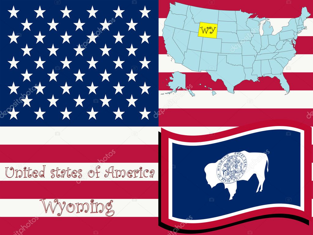 Wyoming state illustration