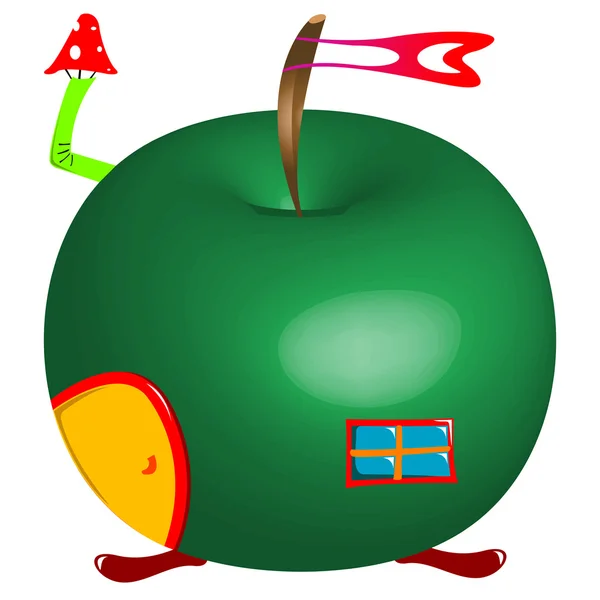 Яблочный дом — стоковый вектор