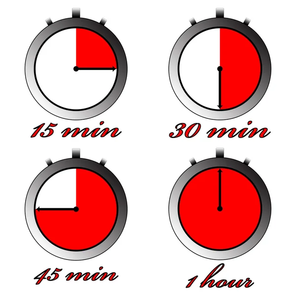 Chronometers against white — Stock Vector