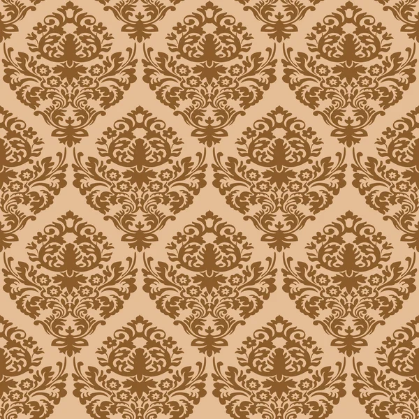 Damas brun texture sans couture — Image vectorielle