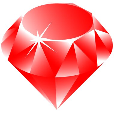 Ruby vector against white clipart