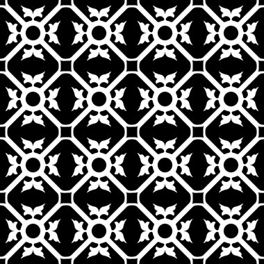 Symmetrical flower pattern clipart