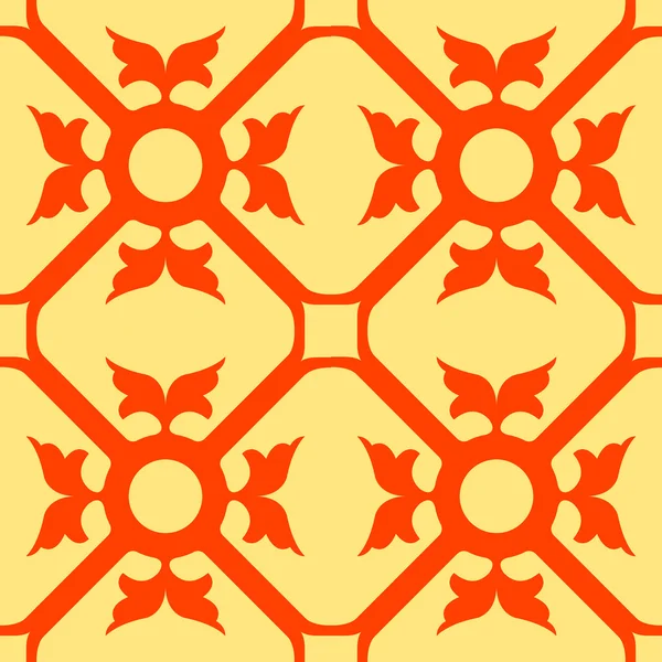 オレンジ色の花のシームレスなテクスチャ — ストックベクタ
