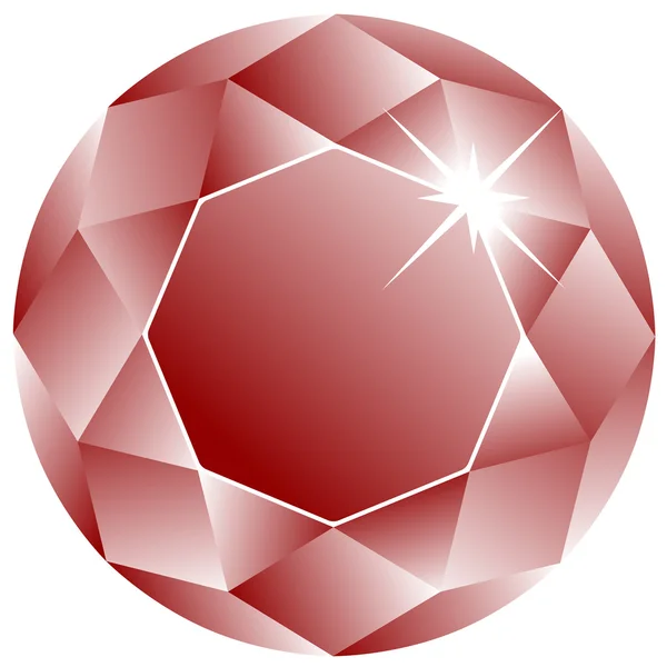Ruby особою до білого — стоковий вектор
