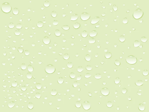 Зеленые капли воды — стоковый вектор