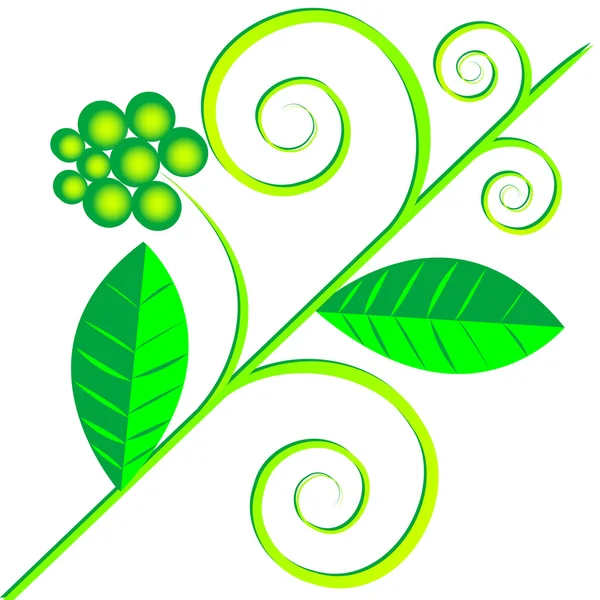 Logotipo vegetal verde — Vetor de Stock