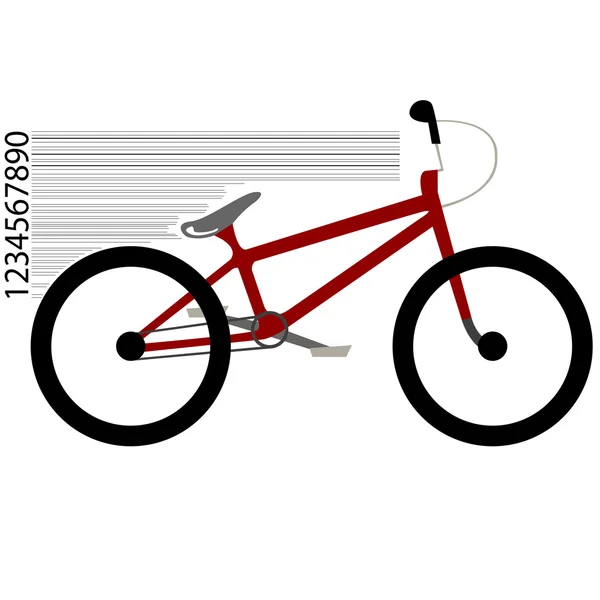 Bicicletta in movimento — Vettoriale Stock