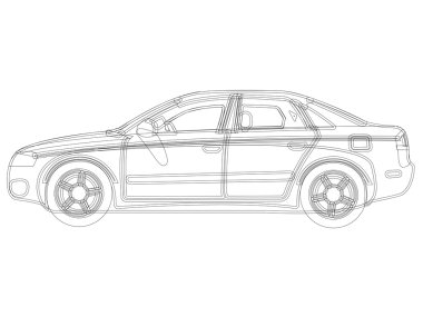 Auto sketch vector clipart