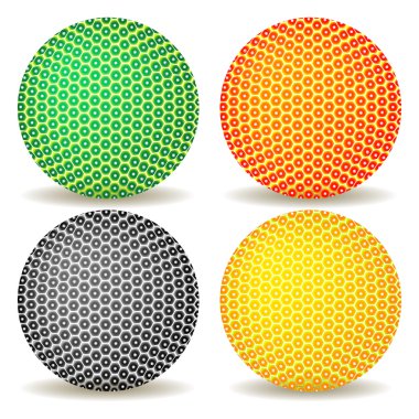 Colored balls against white clipart